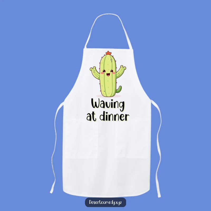Funny Saguaro Cactus Kitchen Apron, Desert Chef Humor Gear, Great Funny Gift