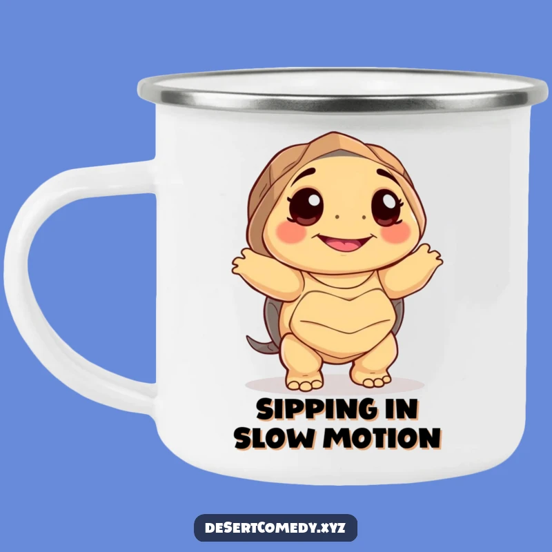 Funny Desert Tortoise Dancing Camping Mug: Hilarious Desert Grooves!