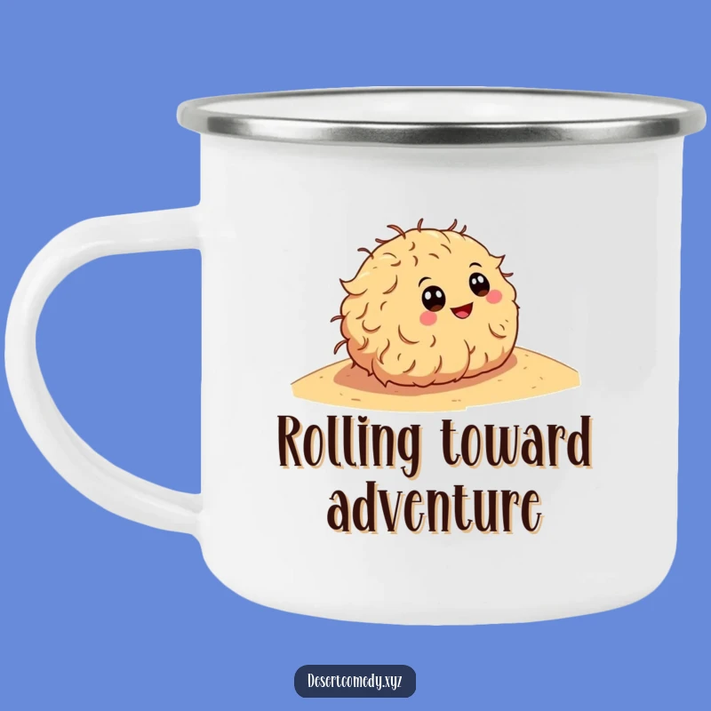 Funny Tumbleweed Rolling Camping Mug: Hilarious Desert Journeys!