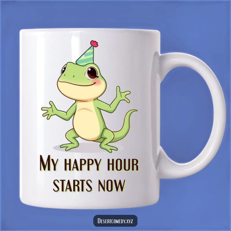 Funny Giggling Lizard Party Mug - Hilarious Reptile Dance Gift for Party Animal