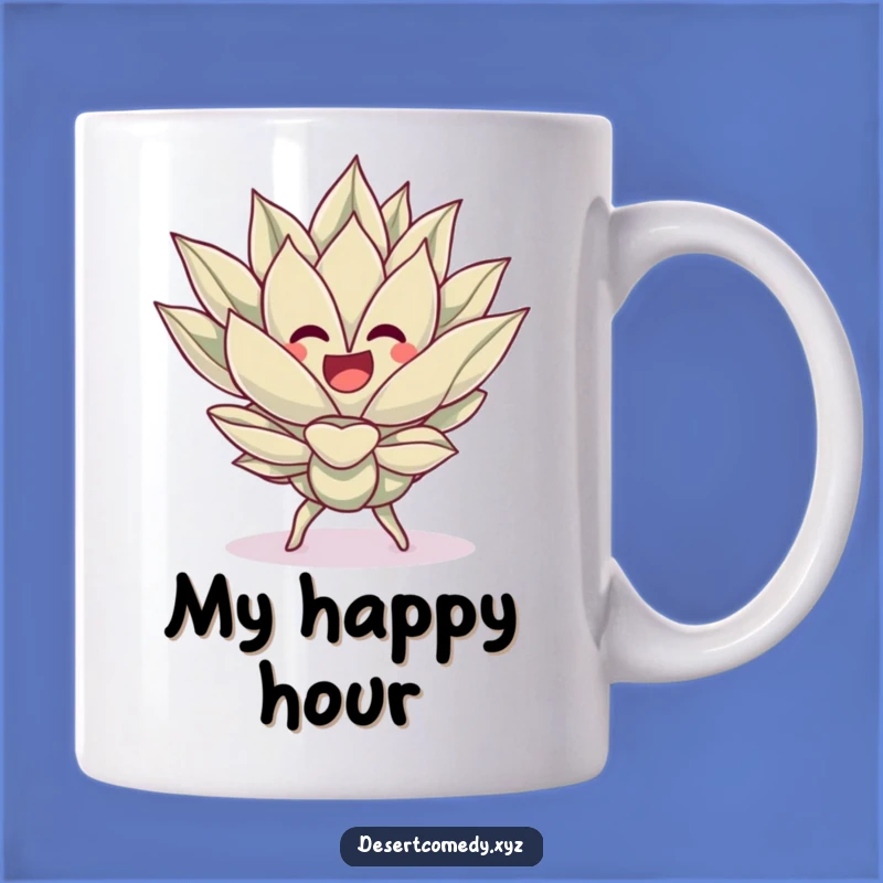 Funny Dancing Agave Plant Mug, Desert Fiesta Humor Gift, Cheerful Beverage Cup