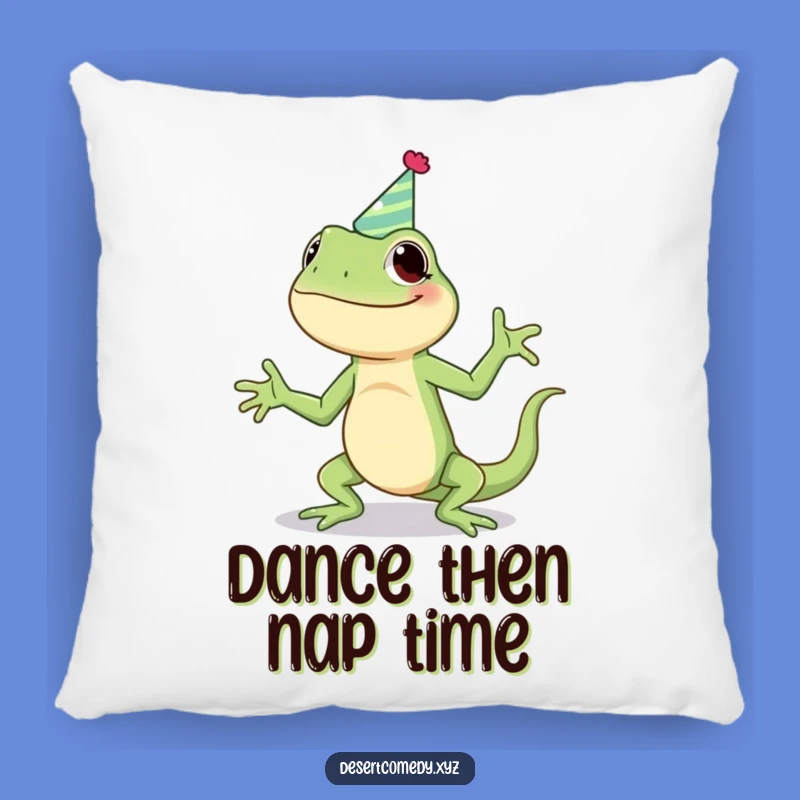 Funny Giggling Lizard Pillow - Cozy Party Reptile Cushion Hilarious Home Decor Gift