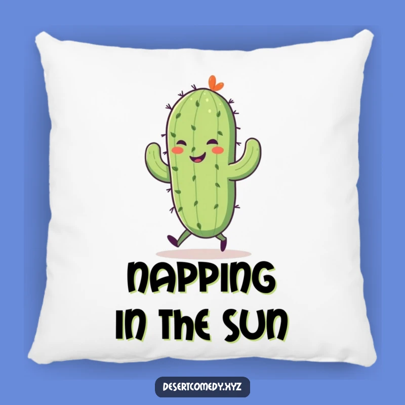 Funny Saguaro Cactus Skipping Pillow: Hilarious Comfort for Your Home!