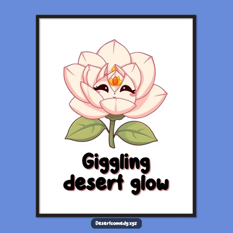 Funny Desert Rose Giggling Printable Art: Instant Vibrant Decor!
