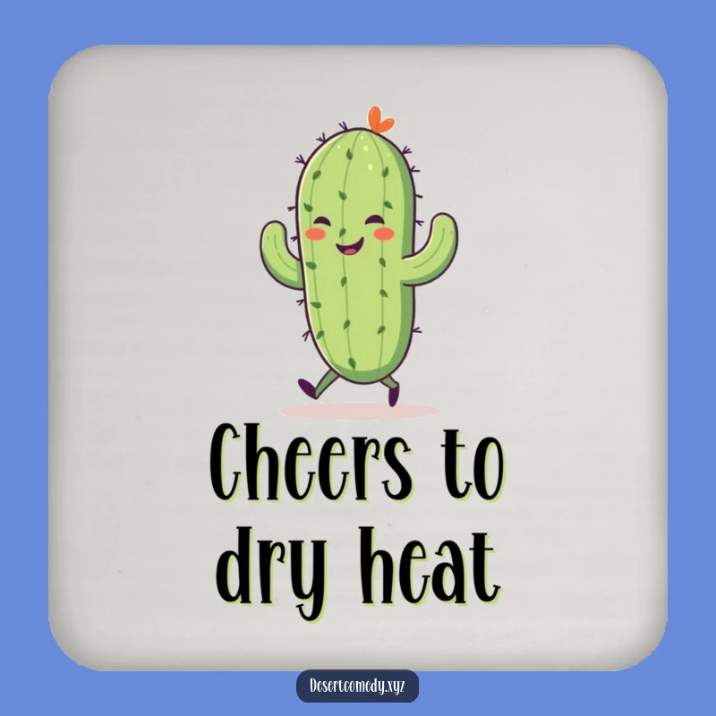 Funny Saguaro Cactus Skipping Coaster Set: Hilarious Desert Protection!