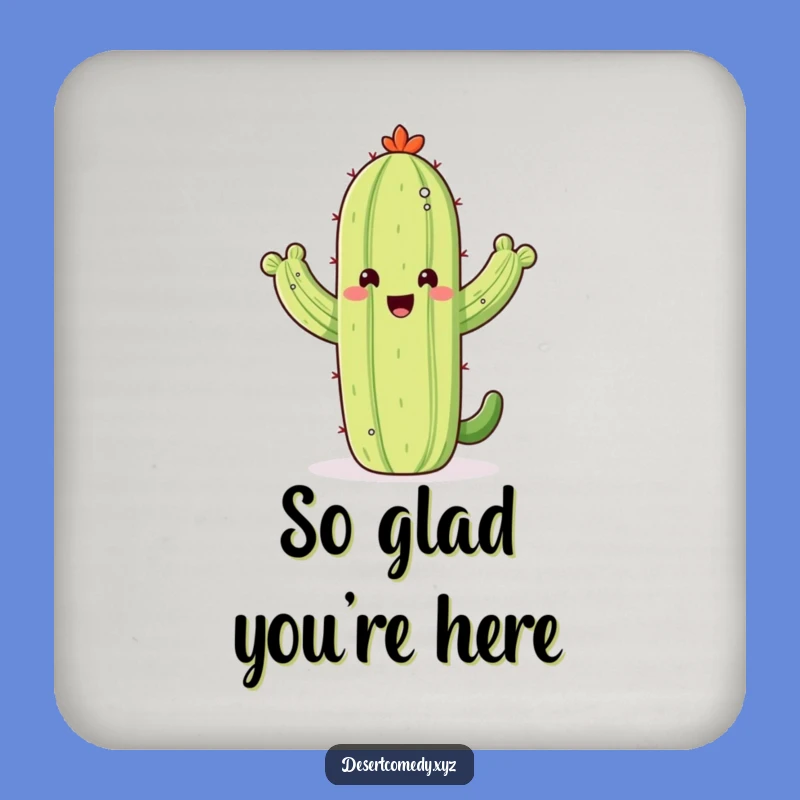 Funny Saguaro Cactus Coasters, Desert Protection, Unique Funny Gift Set