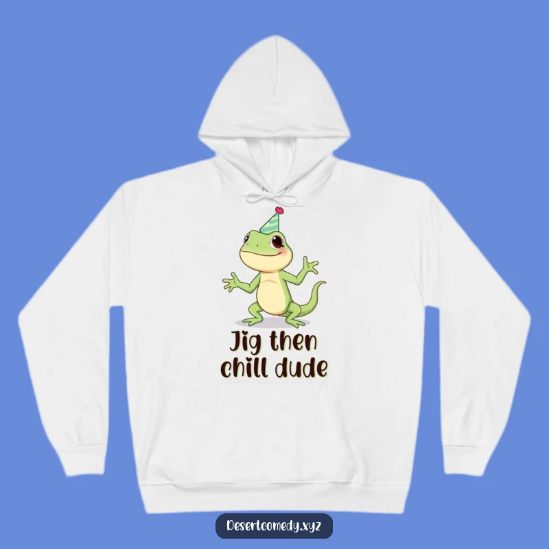 Funny Giggling Lizard Hoodie - Cozy Party Reptile Sweatshirt Hilarious Gift