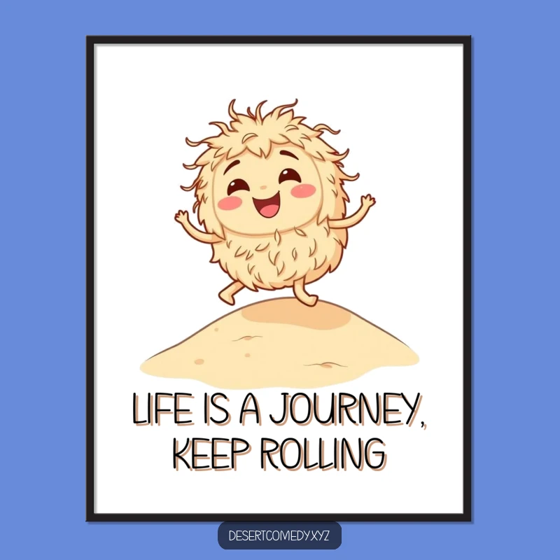Free Printable Wall Art: Bouncing Tumbleweed Desert Humor Downloadable Art