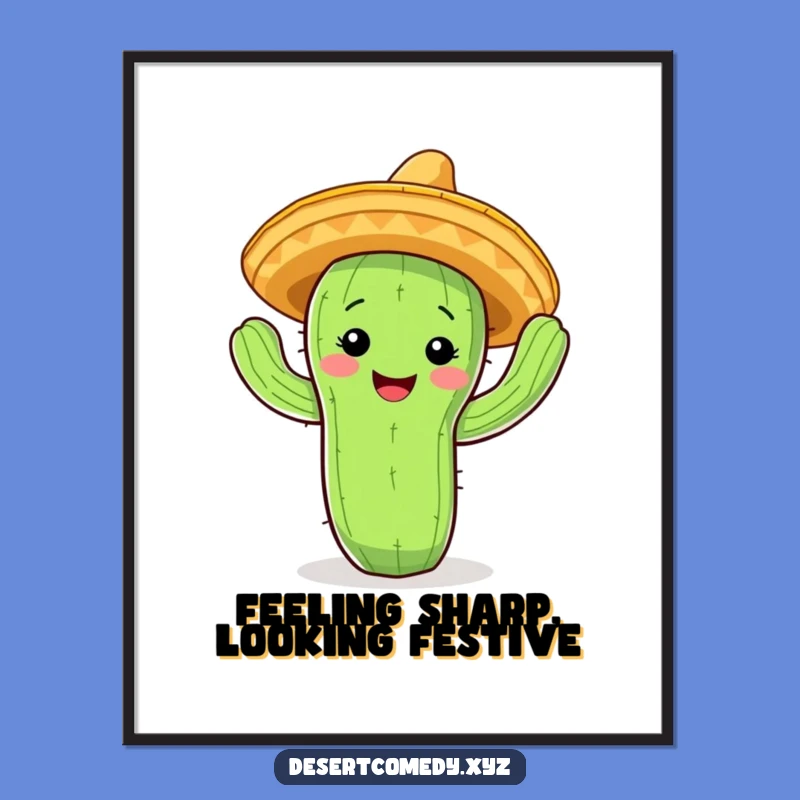 Free Printable Wall Art: Dancing Cactus Fiesta, Whimsical Downloadable Decor for Your Home