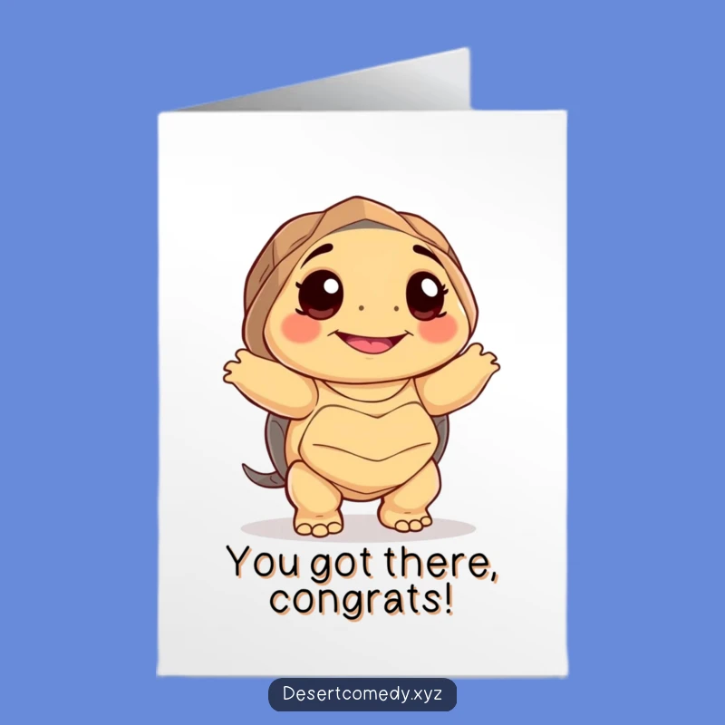 Free Printable Tortoise Congratulations Card: Awkward Dance Downloadable Gift