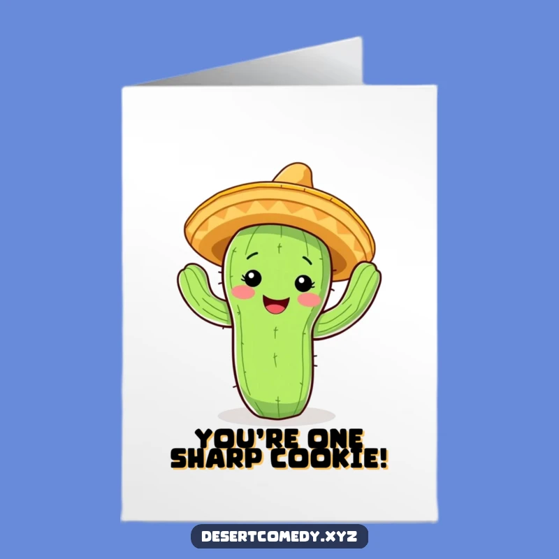 Free Printable Congrats Card: Jubilant Cactus Dancing for a Festive Downloadable Gift