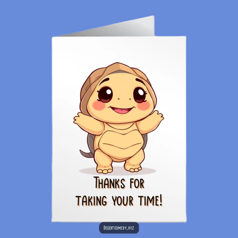 Free Printable Tortoise Thank You Card: Awkward Thanks Downloadable Gift
