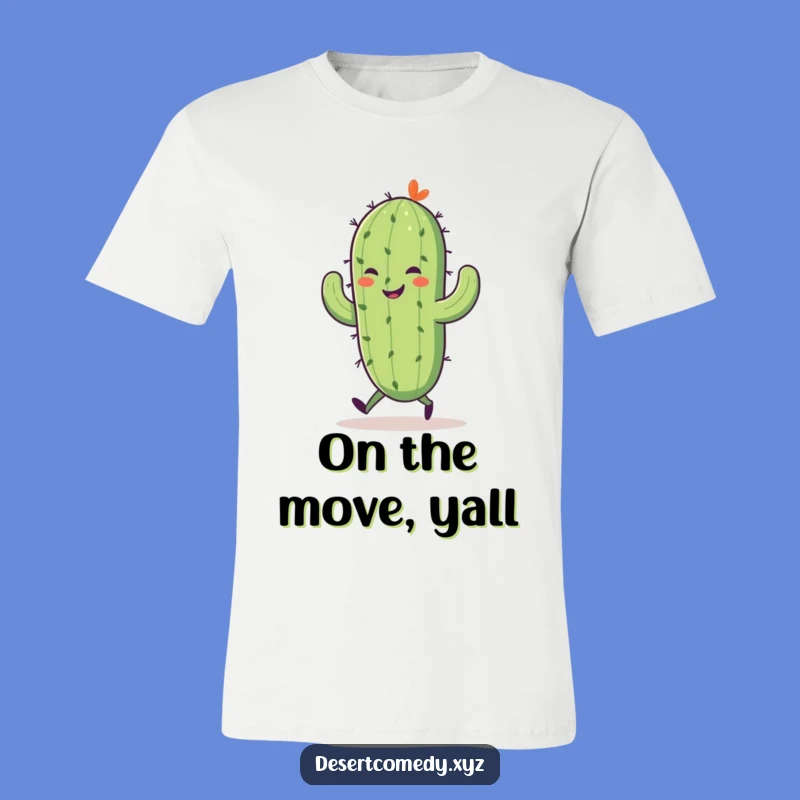 Funny Saguaro Cactus Skipping T-Shirt: Hilarious Desert Vibes!