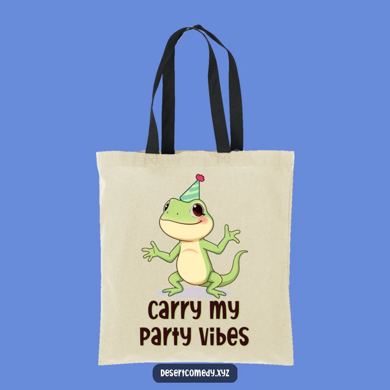 Funny Giggling Lizard Tote Bag - Hilarious Party Reptile Accessory Shopping Gift